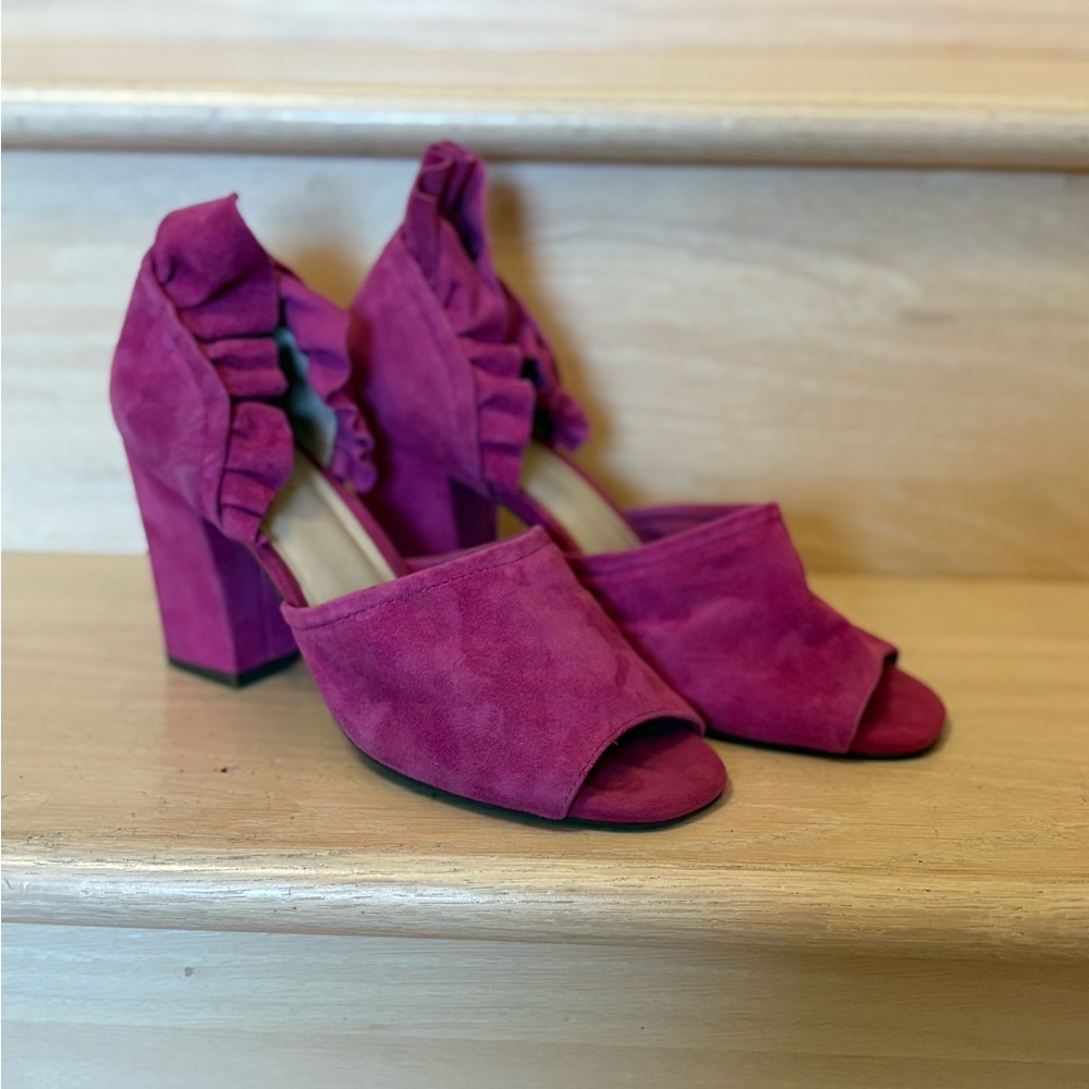 Seychelles Fuchsia Ruffle Heels